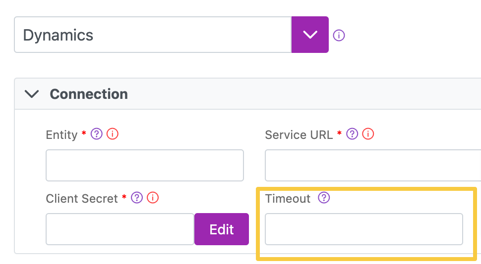 Dynamics Timeout Connector